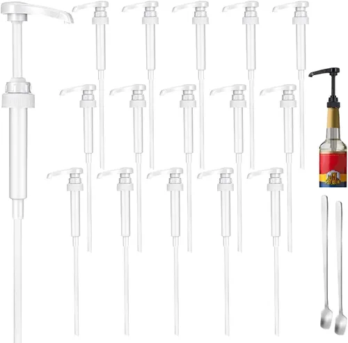 Miniatura 7 de 10 piezas de bomba de jarabe de café dorada, compatible con botellas de 750ml/25.4 Oz, bombas dispensadoras de jarabe excelentes para mezclas