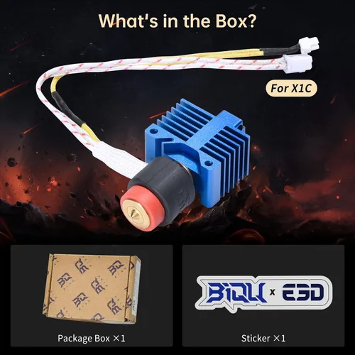 Miniatura 6 de BIQU Panda Revo Hotend para impresora 3D Bambu-Lab X1C, Hotend de alto flujo hasta 40mm3/s, equipado con reemplazo de boquilla rápida E3D