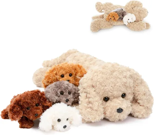 Miniatura 22 de MorisMos Juguetes de Peluche de Tigre - Conjunto Suave de Peluche de Tigre Mamá y Bebés, Tamaño Grande, 20 pulgadas