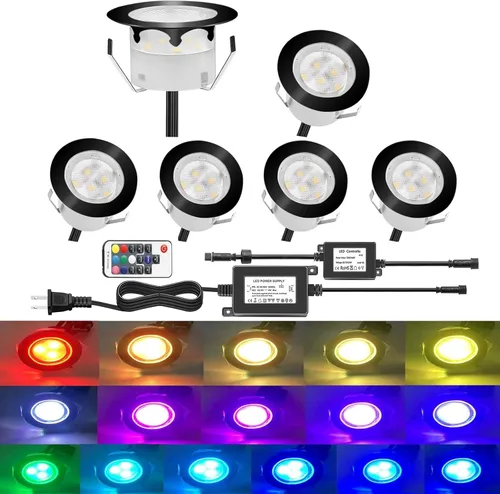 Miniatura 14 de lámpara LED decorativa de bajo voltaje de 1 vatio, impermeable, para exteriores, patio, jardín, escaleras Blanco cálido