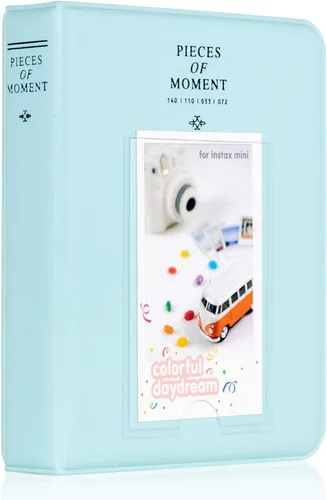 Miniatura 8 de Ablus - Álbum de fotos con 64 bolsillos para fotos instantáneas de cámaras Fujifilm Instax Mini 7s 8 8+ 9 25 26 50s 70 90 y letrero, pequeño Azul