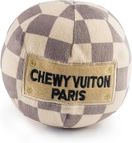 Miniatura 33 de Haute Diggity Dog Black Checker Chewy Vuiton Bone, Juguetes de Peluche de Diseñador para Perros con Chirriador Interactivo, Estimulante Hueso