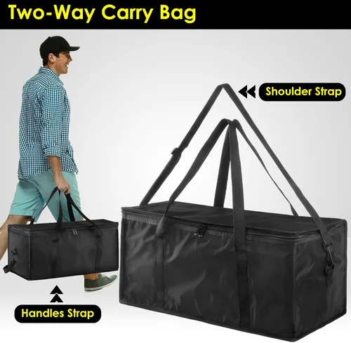 Miniatura 4 de Paquete de 3 bolsas aisladas para entrega de alimentos, bolsas de compras aisladas de 22 x 10 x 10 pulgadas para alimentos congelados, parte