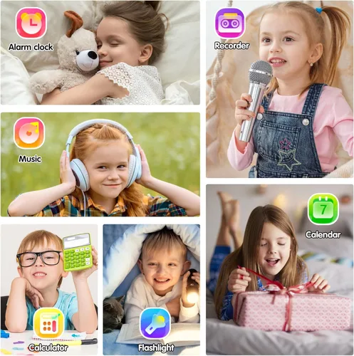 Miniatura 7 de Reloj inteligente Wiszodet para niños - Reloj inteligente para niñas y niños, regalos para niños de 4 a 12 años con 24 juegos, cámara, video
