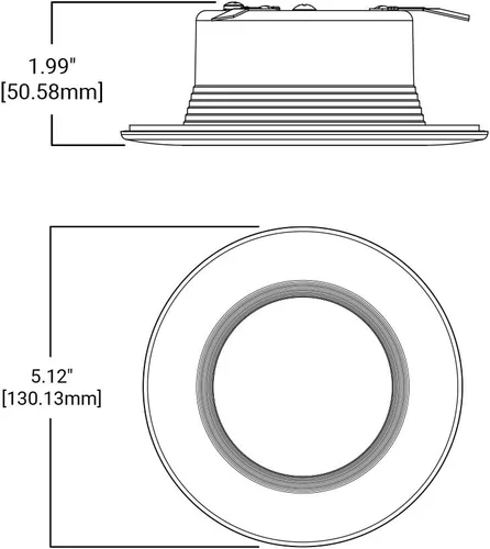 Miniatura 4 de RL - Lámpara de techo empotrada LED blanca de 4 pulgadas con ajuste de deflector con 90 CRI, 5000K luz diurna