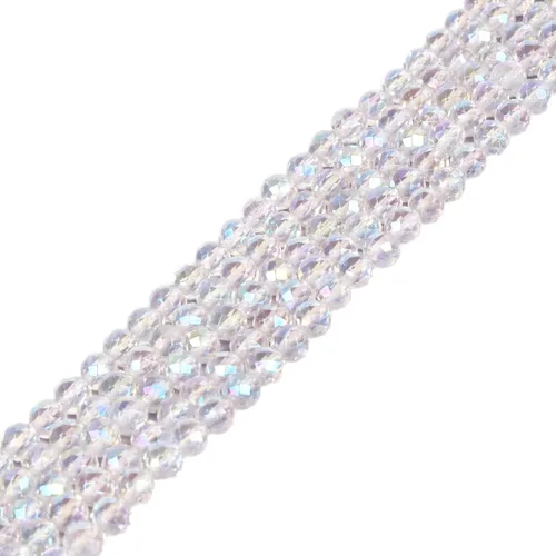 Miniatura 45 de Cuentas redondas facetadas de aguamarina natural de 4mm cuentas sueltas de 16 pulgadas para hacer joyas con cuentas