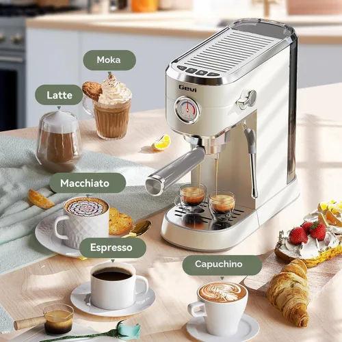 Miniatura 2 de Gevi Cafeteras comerciales para café expreso, máquina profesional de café con espumador de leche, máquinas de café expresso de acero inoxidable