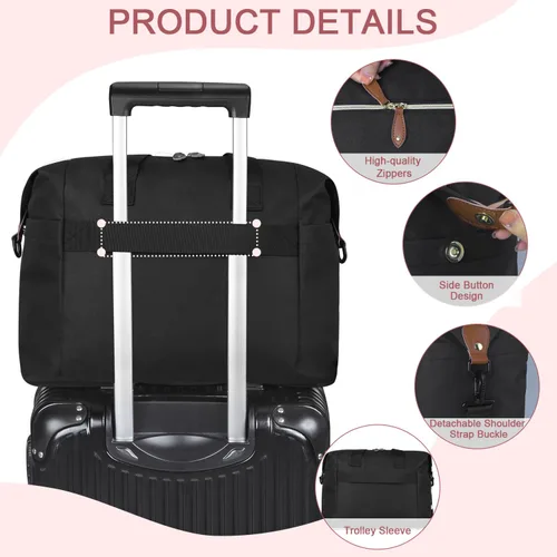 Miniatura 6 de Pritent Bolsa de pañales, bolsas de pañales para bebé con funda para chupete, correas de hombro, clips para cochecito, bolsa grande impermeable