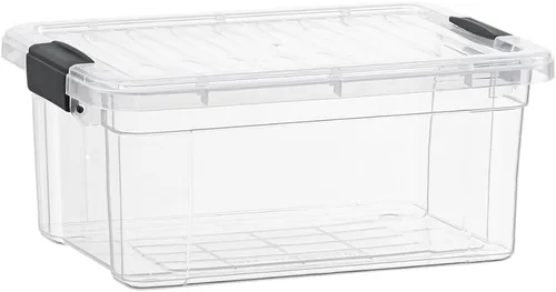 Miniatura 22 de Superio Caja de almacenamiento transparente con tapa, contenedores de plástico de 2.5 cuartos de galón para organizar, cajas apilables, sin BPA,