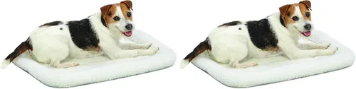 Miniatura 32 de Cama para mascotas MidWest Bolster, ideal para cajas de metal para perros, se puede lavar a máquina y secar, Gris carbón