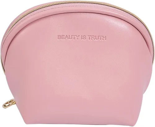 Pequeña bolsa de maquillaje, bonita bolsa de cosméticos, monedero, bolsa de lápices labiales con cremallera para mujeres y niñas, accesorios Rosado