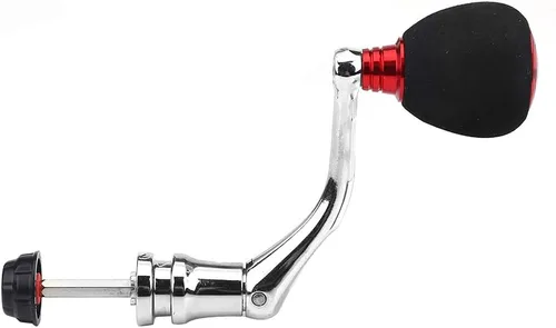 Miniatura 2 de Mango de carrete, reemplazo de potencia de metal para carrete 4000 5000 6000 grande rojo balancín brazo agarre accesorio de pesca carrete mango