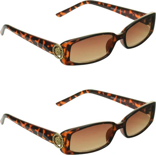 Miniatura 15 de proSPORT Lentes de sol de lectura con lentes completos, lentes tintados, para mujer, con emblema de medusa, emblema de medusa, color dorado