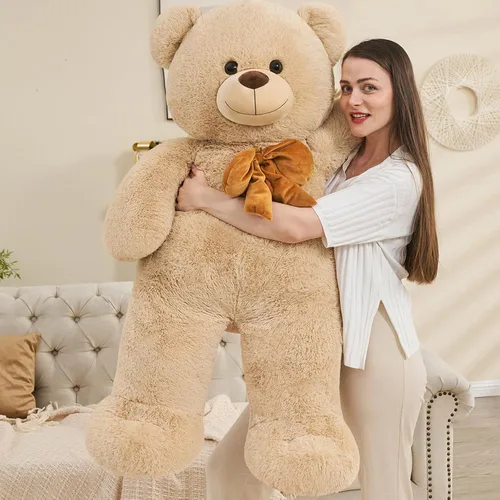 Miniatura 7 de Tezituo Oso de Peluche Gigante de 47 Pulgadas, Suave Animal de Peluche Grande Tamaño Real de 4 Pies, Juguete de Oso de Peluche, Regalo de San Azul