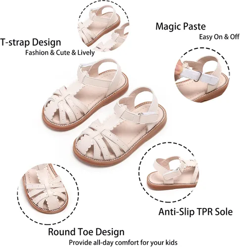 Miniatura 5 de Kiderence Sandalias para niñas pequeñas, zapatos de verano para niñas pequeñas