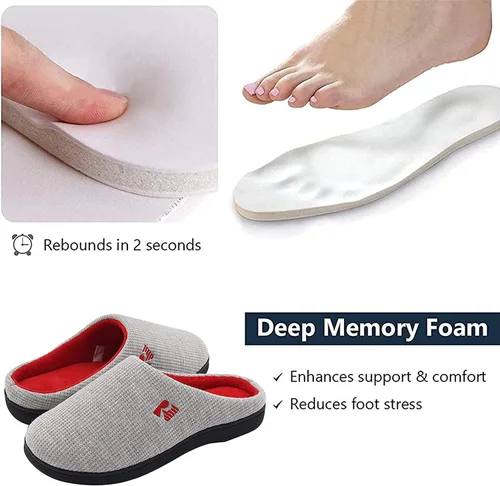 Miniatura 4 de RockDove - Pantuflas para mujer originales con espuma viscoelástica y dos tonos