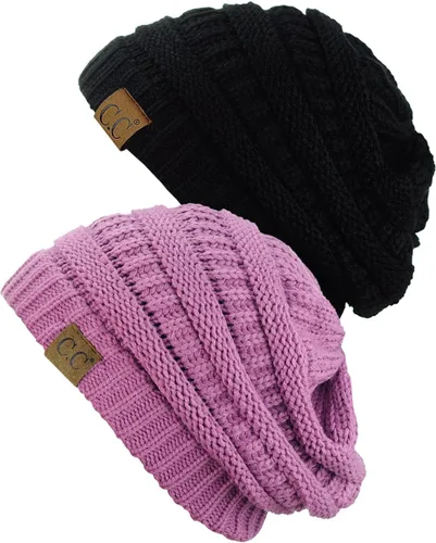 Miniatura 13 de Gorro a la moda de tejido suave abultado, cálido y elástico de C.C