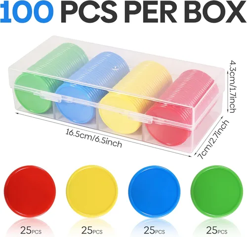 Miniatura 4 de Fichas de póquer plásticas de 1,45 pulgadas para fichas de juego Fichas de juego de cartas de póquer a granel