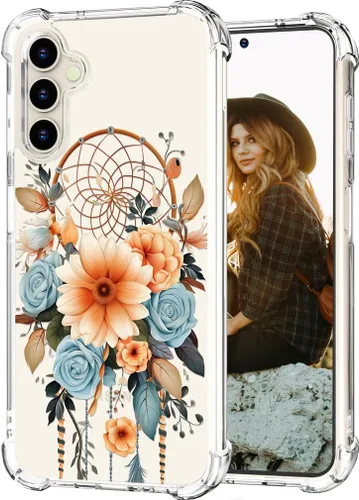 Miniatura 129 de Hungo Funda compatible con Samsung Galaxy S23 con diseño floral y bonito diseño transparente, femenino para mujeres y niñas, con hermoso clavel