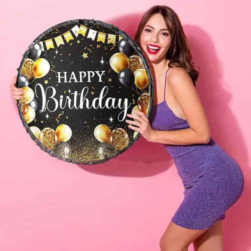 Miniatura 7 de Sinmoe Piñata de cumpleaños con palo, vendados y confeti, piñata grande para adultos, hombres y mujeres, suministros de fiesta de cumpleaños
