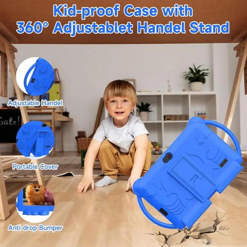Miniatura 5 de Tablet para niños 2025, tablet Android 12 para niños de 7 pulgadas, 4+32GB ROM (1TB expandible), tablet para niños pequeños con control parental