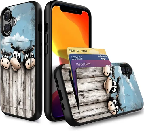 Miniatura 185 de Funda para iPhone Air, funda tipo cartera con ranura para tarjeta oculta, a prueba de golpes, TPU y PC, funda protectora de doble capa para iPhone