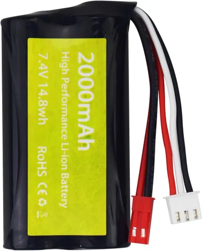 Miniatura 7 de 2 unids 7.4 V 2000 mAh 15C 2S JST-2P enchufe Lipo batería con cargador 2 en 1 para UDIRC UD1601 UD1602 UD1604 UD1607 SG1603 SG1604 RC alta velocidad