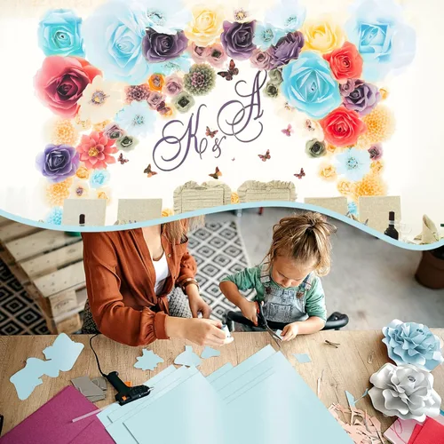 Miniatura 5 de Goefun - 100 hojas de cartulina azul brillante de 8.5 x 11 pulgadas, papel metálico de 80 libras para invitaciones, bodas, fiestas, duchas azul
