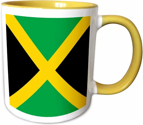 Miniatura 12 de 3dRose Bandera de Jamaica - Taza cuadrada, 11 onzas, color negro