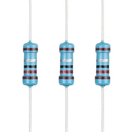 Miniatura 62 de 100 resistencias de 1 ohm 1/2 W (0.5 vatios) ±1% tolerancia de película metálica, resistencia fija de múltiples valores de resistencia opcional