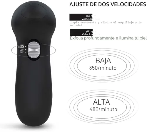 Miniatura 7 de Cepillo Limpiador Facial CLSEVXY: Cepillo Limpiador Eléctrico Giratoria Facial con 6 Cabezales para Limpieza Profunda, Exfoliación Suave