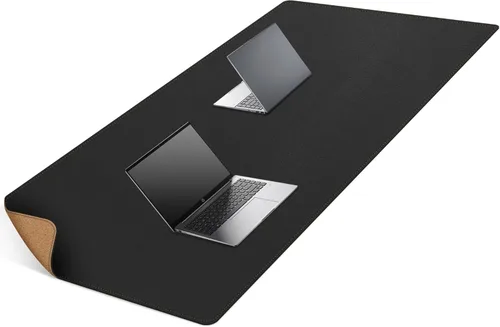 Miniatura 30 de MAIDERN Cubierta de mesa estrecha de 39.4" x 7.9", tapete reversible de cuero y corcho para mesa consola, protector de mesa largo y delgado