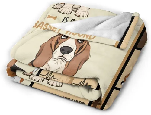 Miniatura 5 de Manta de Bassset, manta de felpa suave de forro polar para perros, ropa de cama de animales y perros, regalos acogedores para mujeres, niñas, niños
