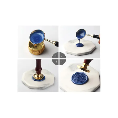 Miniatura 6 de 200 piezas Cuentas de Sello de Cera Burdeos Cuentas de Sellado Octagonales Rojo Vino para Invitaciones de Boda Sello de Cera Estampilla Envoltorio