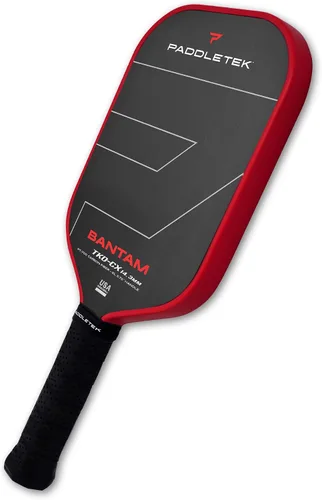 Miniatura 10 de Paddletek Bantam TKO-CX - Paletas de pickleball de 0.563 in con núcleo de panal de polímero - Fibra de carbono unidireccional - Peso torsional