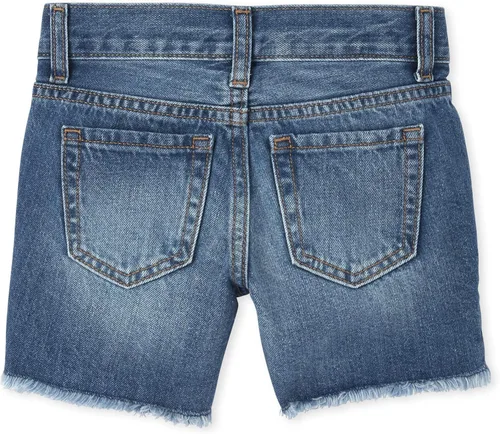 Miniatura 2 de The Children's Place 2 Pack Girls Distressed Denim Midi Shorts 2-Pack