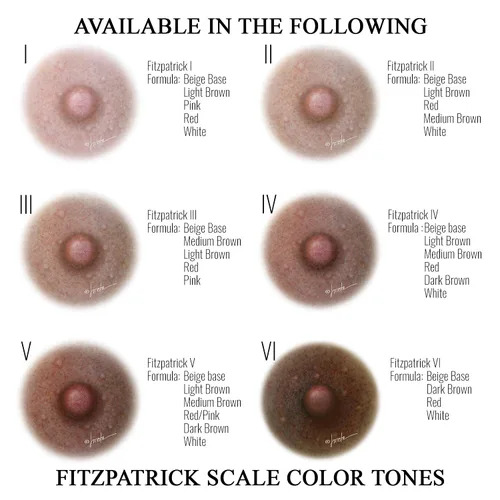 Miniatura 5 de Tatuajes temporales para cáncer de mama para mujeres, 10 pares, tatuaje temporal de areola, tatuaje temporal posmastectomía, solución de pezón