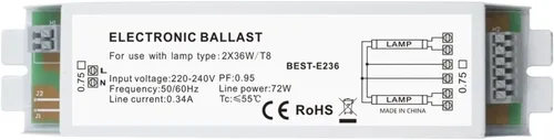 Wide Voltage Fluorescent Lamp Tube Ballast 1X18 T8 Electronic Ballast T9 12v Electronic Ballast for Uv Circlen Lamp Choke(1 18w-1 18w,1 18W)