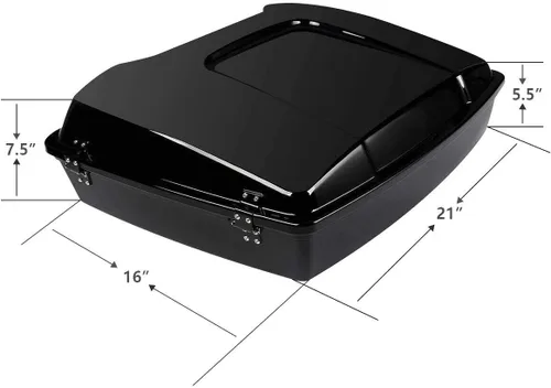 Miniatura 4 de XFMT Tronco de afeitar de 5.5 pulgadas con almohadilla de respaldo para Harley Touring Road King Street Glide Road Glide Electra Glide 1997-2013