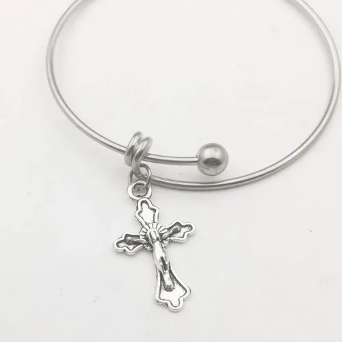 Miniatura 5 de 60 piezas de plata antigua estilo tibetano rosario cruz y centro milagroso medalla con cruz de crucifijo de aleación colgantes y eslabones de araña