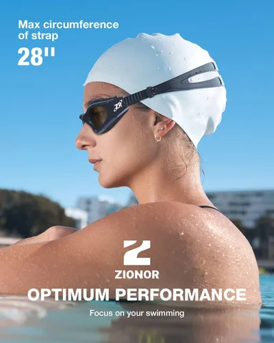 Miniatura 7 de ZIONOR G1 - Gafas de natación polarizadas unisex para mujeres adultas, antiniebla, 100% anti UV, gafas de buceo A5 (polarizado + humo)