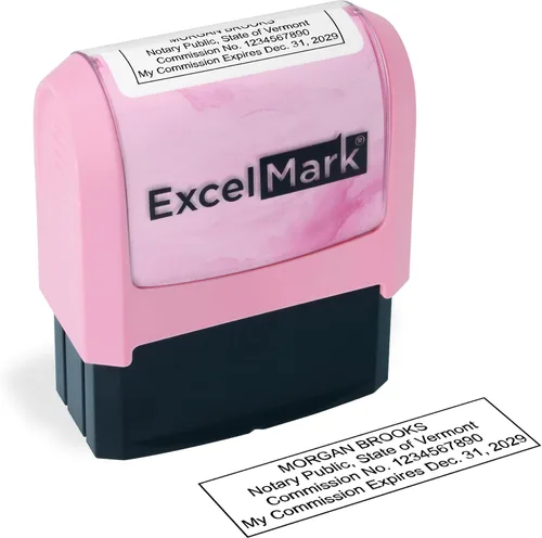 Miniatura 36 de ExcelMark Sello Notarial para los 50 Estados - Sello Oficial del Estado - Texas Negro