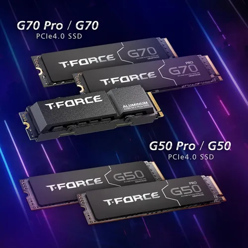 Miniatura 5 de TEAMGROUP T-Force G50 512GB SLC Caching 3D TLC NAND NVMe InnoGrit PCIe Gen4x4 M.2 2280 SSD para juegos con disipador de calor de grafeno ultrafino