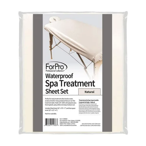 Miniatura 2 de ForPro Professional Collection Funda impermeable para mesa de masaje, juego de sábanas protectoras de tratamiento de spa para mesas de masaje