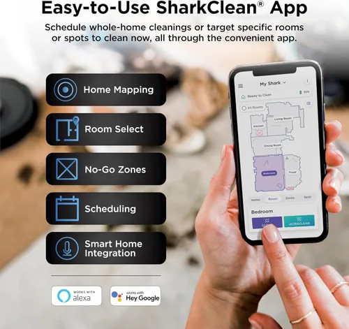 Miniatura 9 de Shark AV2501AE - Robot aspirador AI con base autovaciante XL HEPA, sin bolsa, capacidad de 60 días, navegación LIDAR, perfecta para pelo