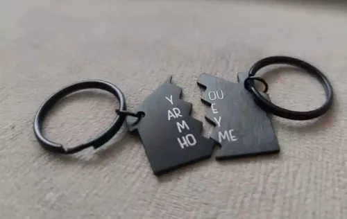 Miniatura 4 de Llavero para parejas, 2 unidades, con texto en inglés "You Are My Home" para parejas, novia, novio, amigo, regalo