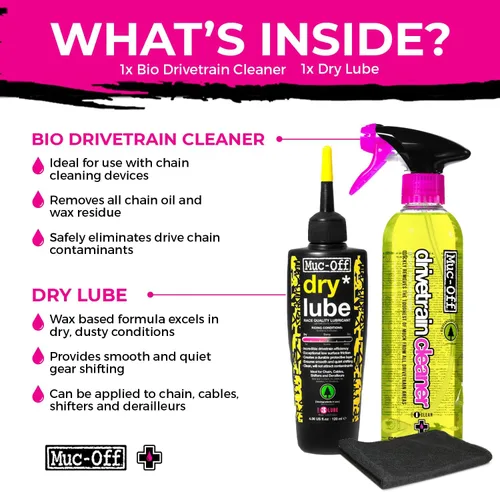 Miniatura 2 de Muc-Off Bio Drivetrain Cleaner Efectivo Limpiador y Desengrasante Biodegradable en Aerosol para Cadena de Bicicleta Apto para Todo Tipo