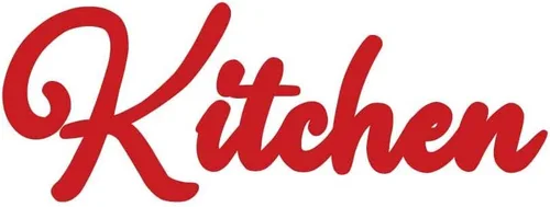 Miniatura 22 de Cursive Kitchen Text - Calcomanía de vinilo para pared, color negro (11 pulgadas)