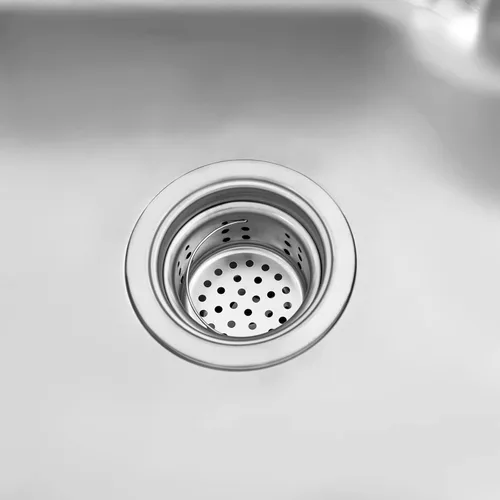 Miniatura 6 de Fregadero utilitario independiente de cocina de un solo tazón con grifo, fregadero de acero inoxidable con moldeado integrado para lavadero, baño