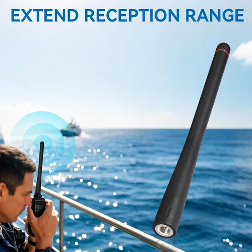 Miniatura 5 de Bingfu Antena de radio VHF marina de mano VHF 136-174MHz pato de goma SMA antena macho para horizonte estándar HX210 HX870 HX890 HX300 HX380 HX40